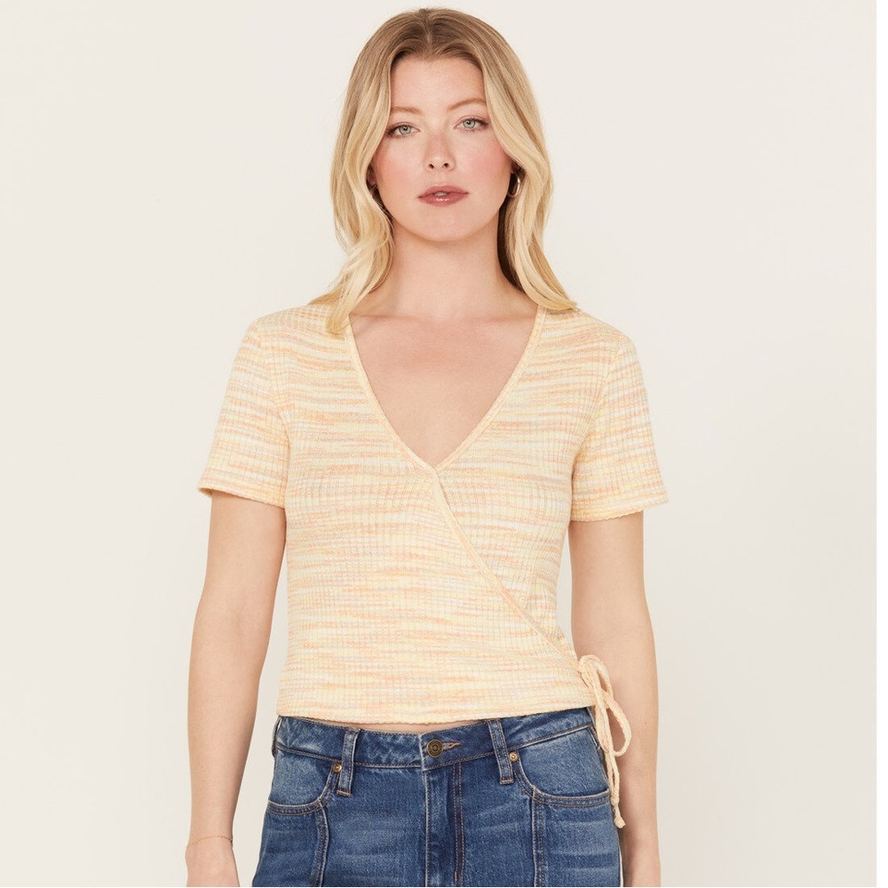 Wild Moss |Women’s Space Dye Faux Wrap Top |Small